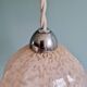 Art Deco pendant/lamp in pink speckled glass (2 available)