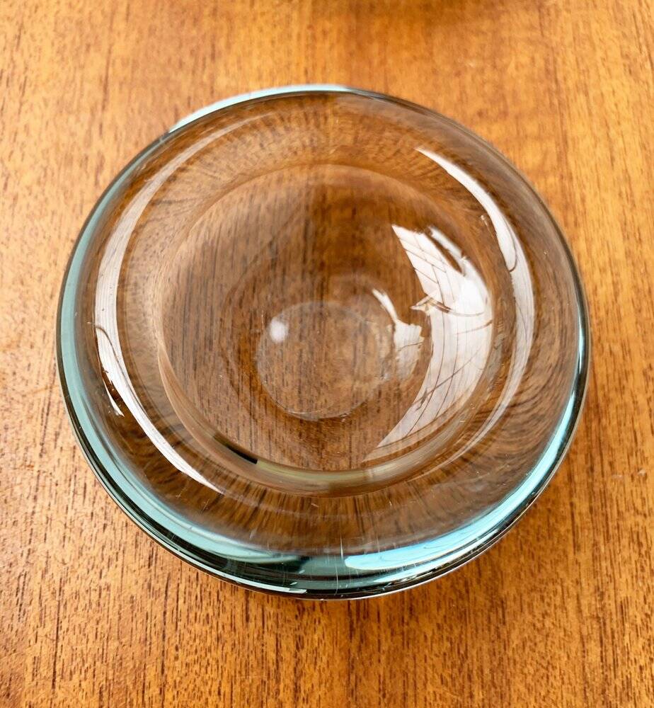 Set of 2 Danish glass bowls from the mid-century by Per Lütken for Holmegaard, 1960s.