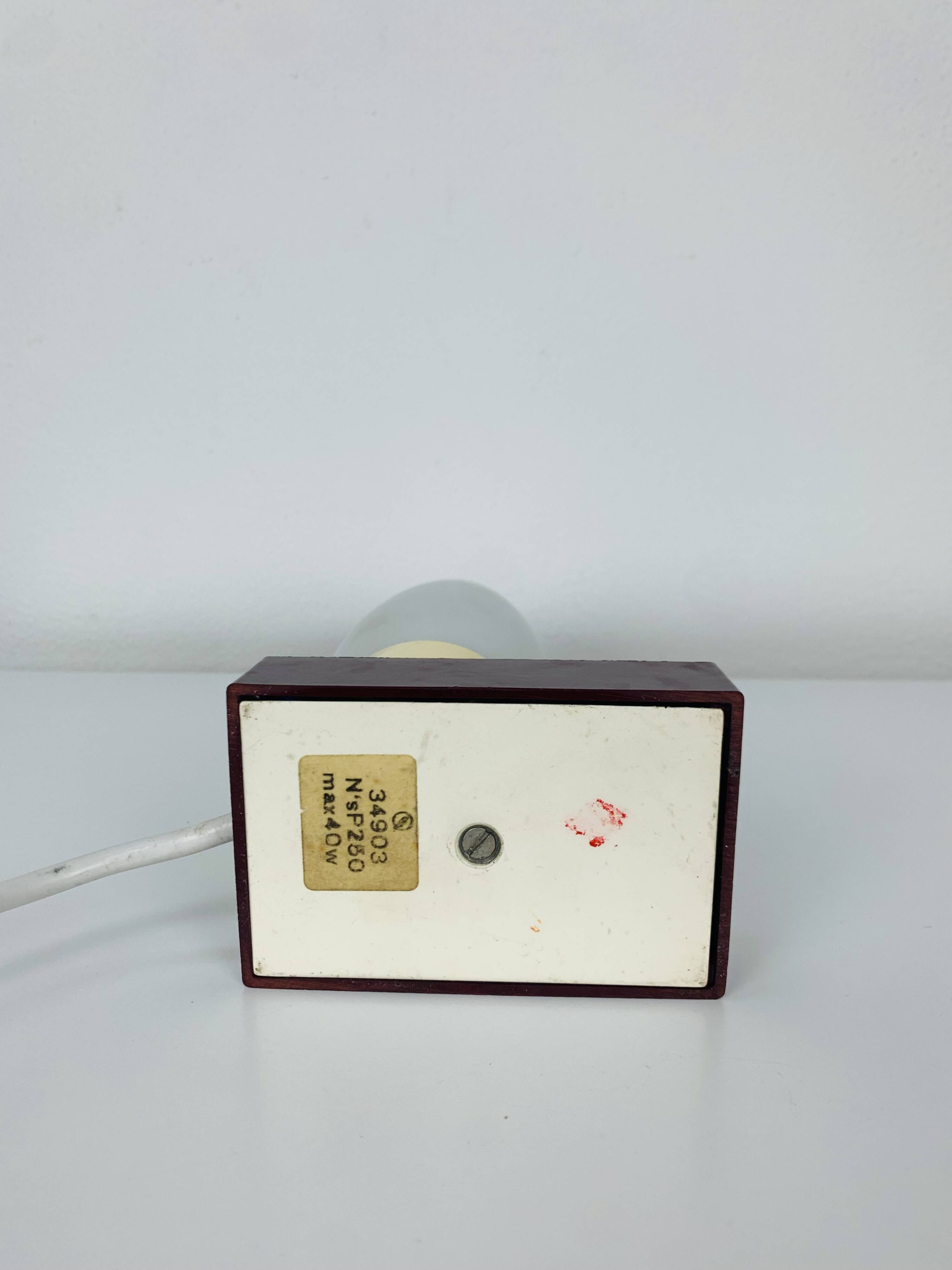 Opaline and Bakelite tulip lamp, 1950s