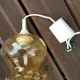 Suspension vintage en verre couleur miel