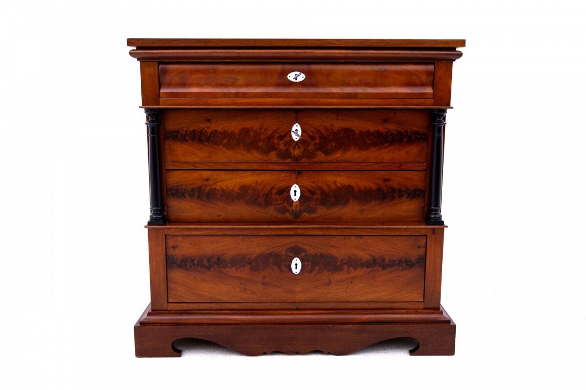 Antique mahogany chest of drawers with drawers, Scandinavia, 2nd half of th