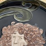 Majolica plate Art Nouveau