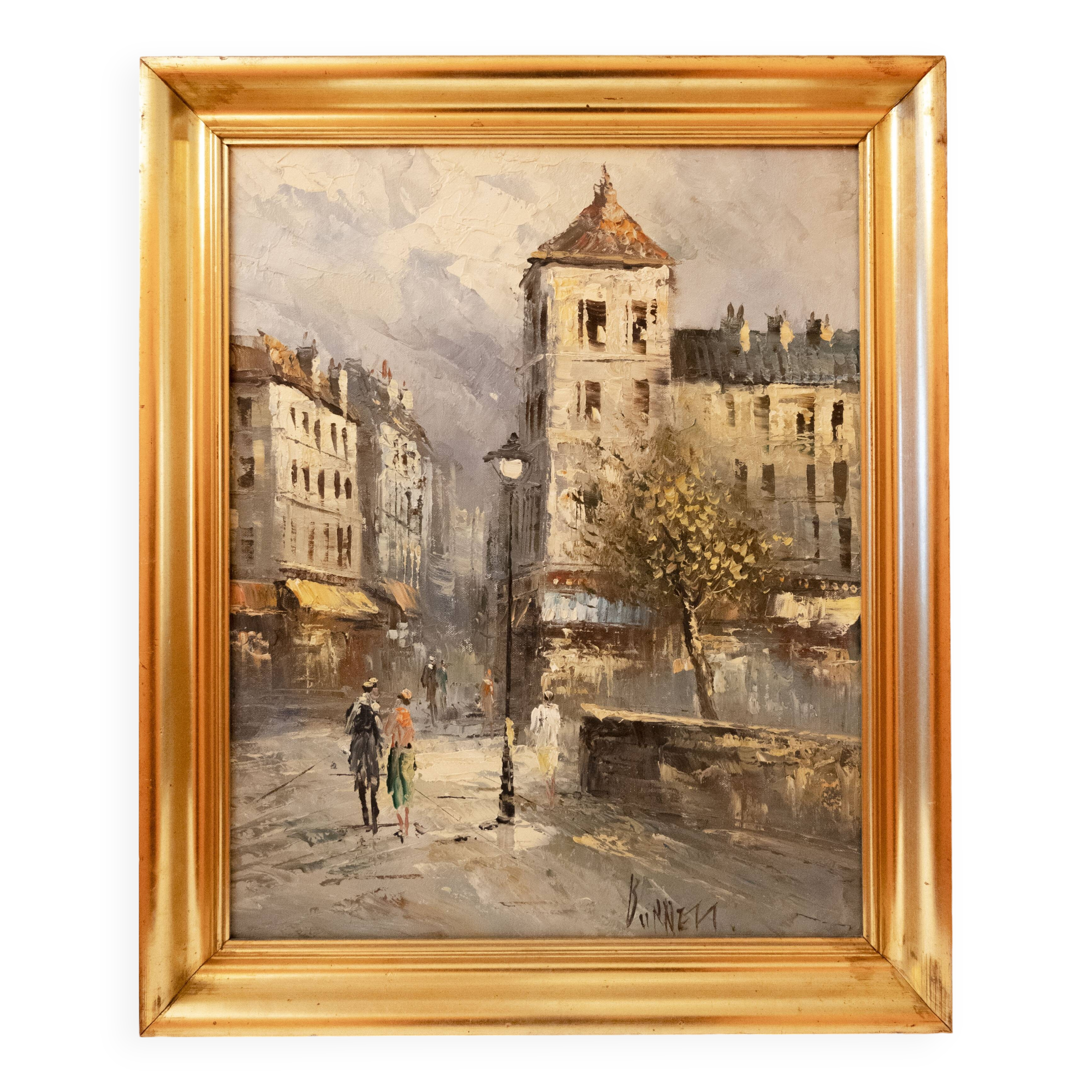 Painting of a view of Montmartre