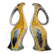 Paire de grands pichets zoomorphes en céramique émaillée, Vallauris, 1960