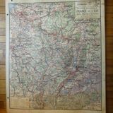 Old school map "Eastern France" No. 62, ed. Vidal-Lablache 1930