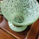 Vase en verre de Clichy vert et doré