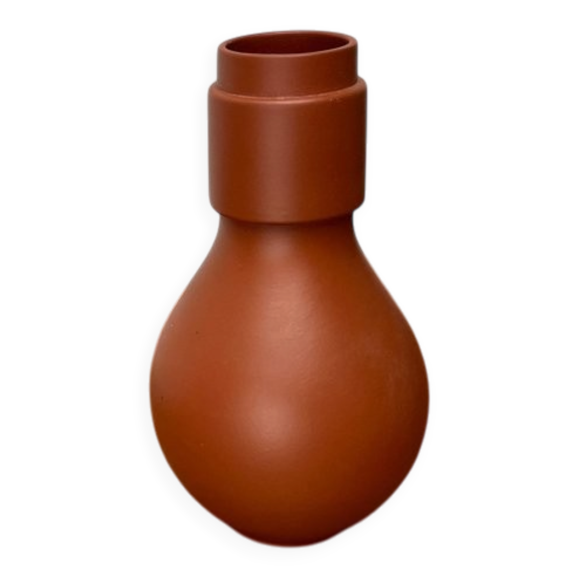 Minimalist German vase from the mid-century, Wormser Terra-Sigillata pottery, 1960s.