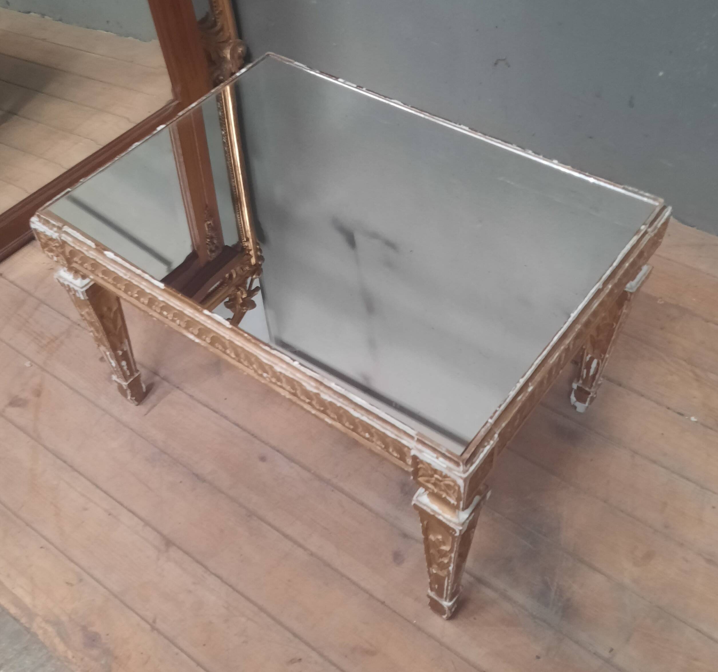 Gold coffee table in Louis XVI style