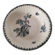 Large antique Gien hollow dish, Chardons blue model – fine 19th century earthenware