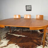 Round teak table