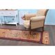 Tapis coureur vintage en laine et coton turc noué à la main orange 82x382