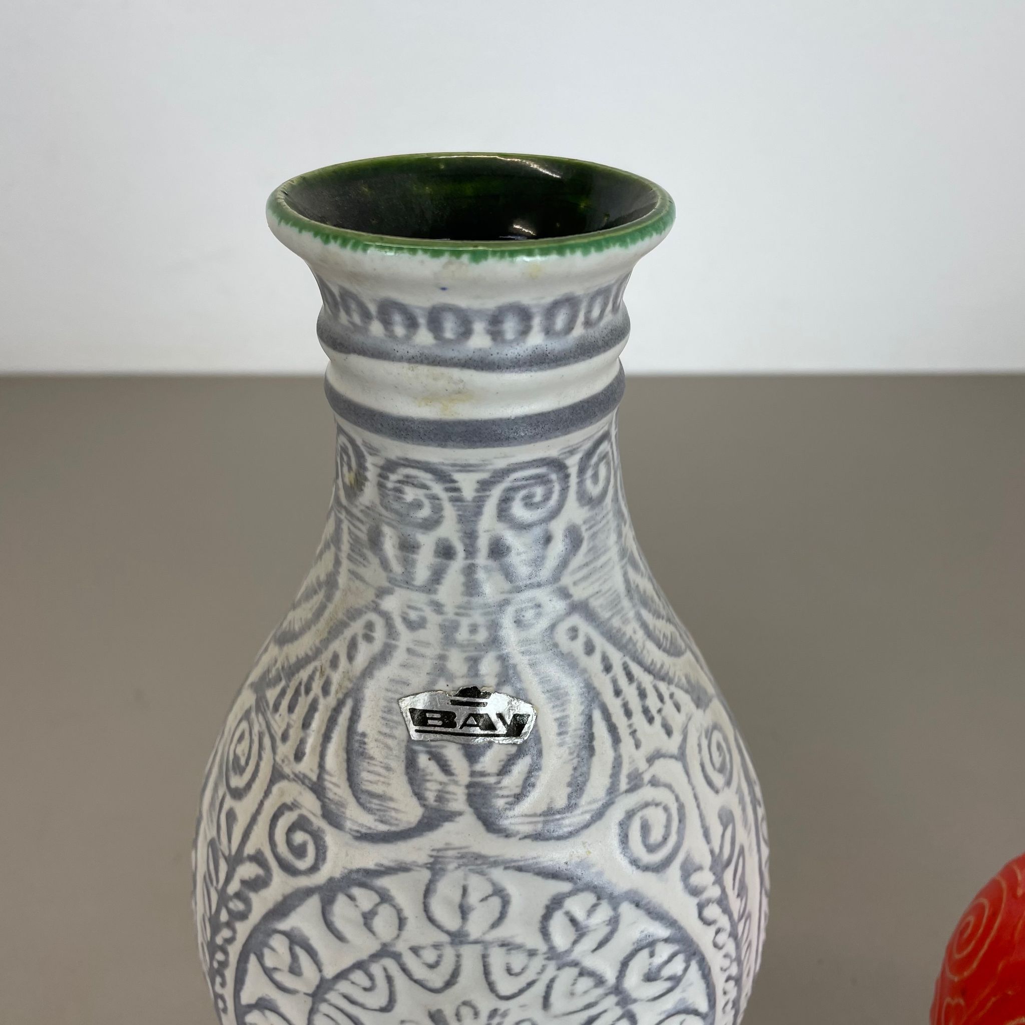 Set of 2 fat lava pottery vase made Bay Ceramics, Germany