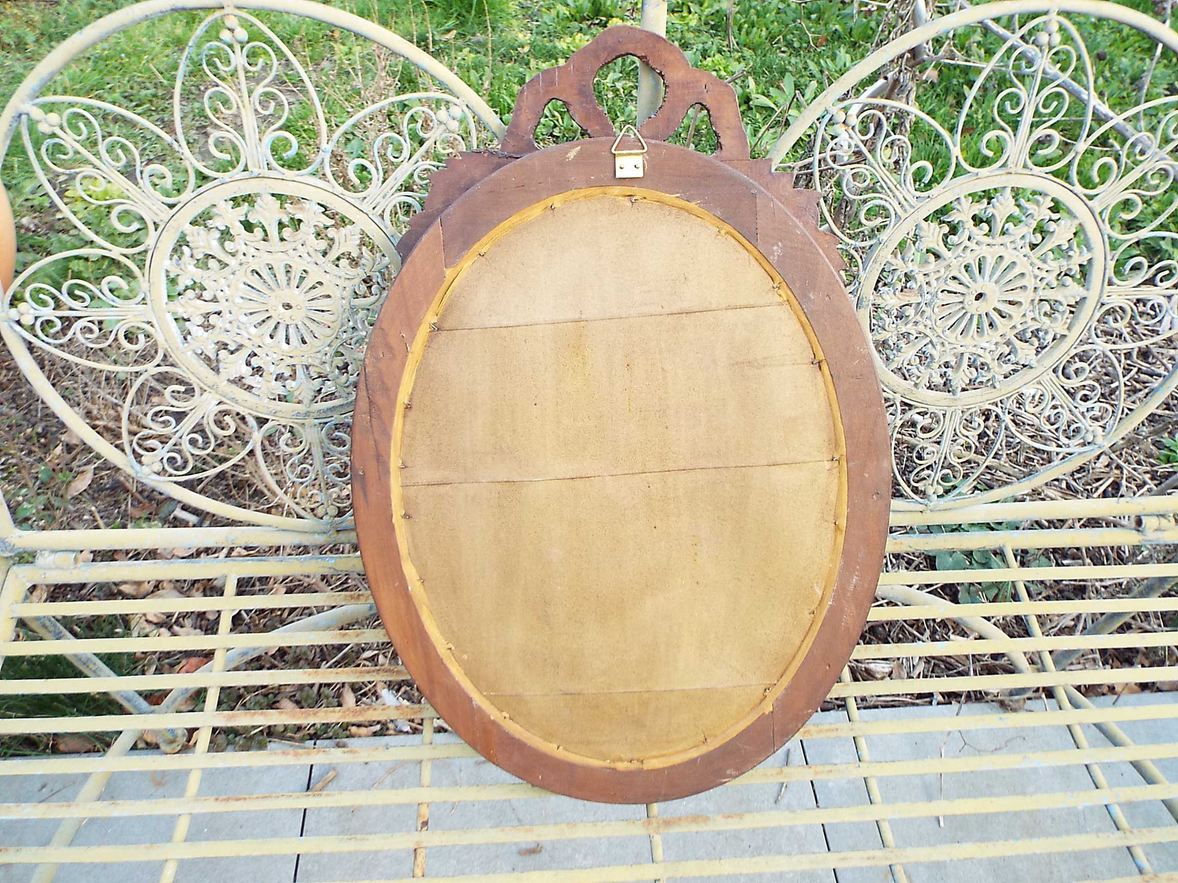 Oval wooden mirror Louis XVI style 54cmx37cm