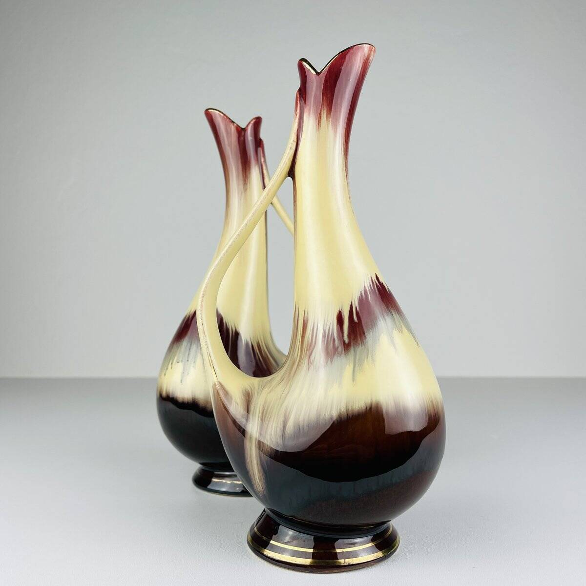 Mid-century ceramic vases by Bay Keramik, West Germany, 1960s, set of 2.