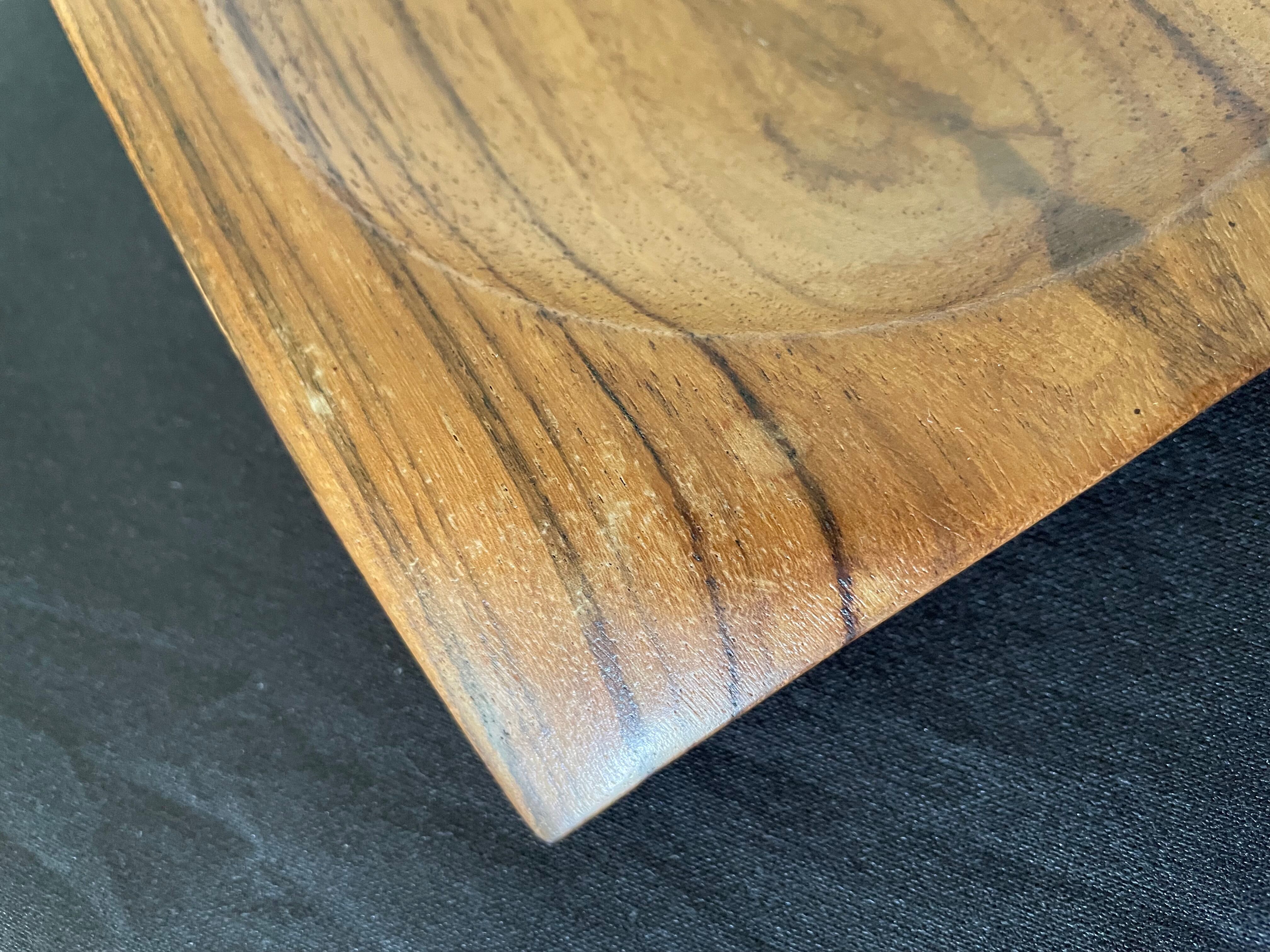 Turned wooden pocket tray