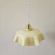 Pastel yellow opaline pendant light