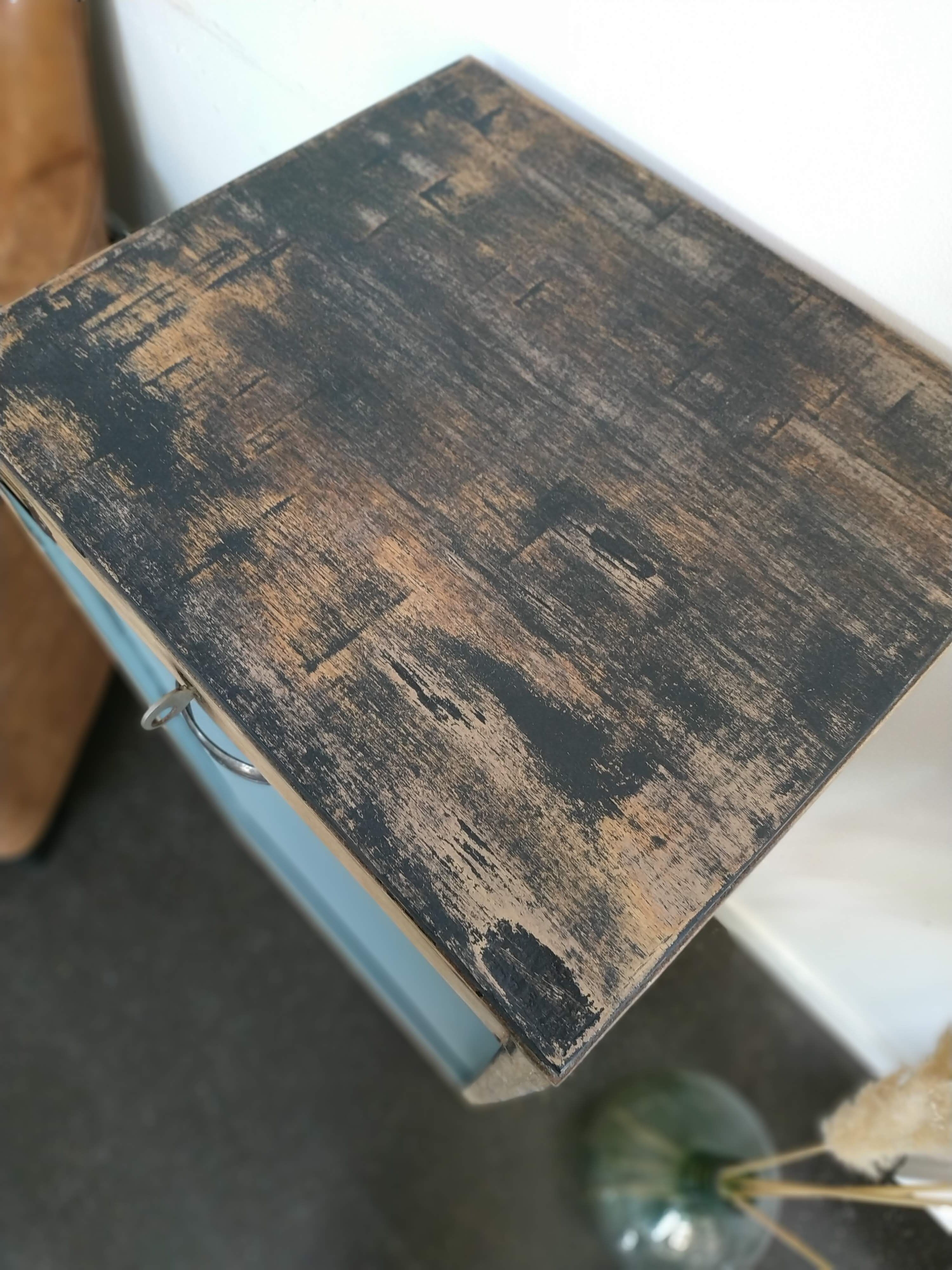 Vintage curtain binder cabinet