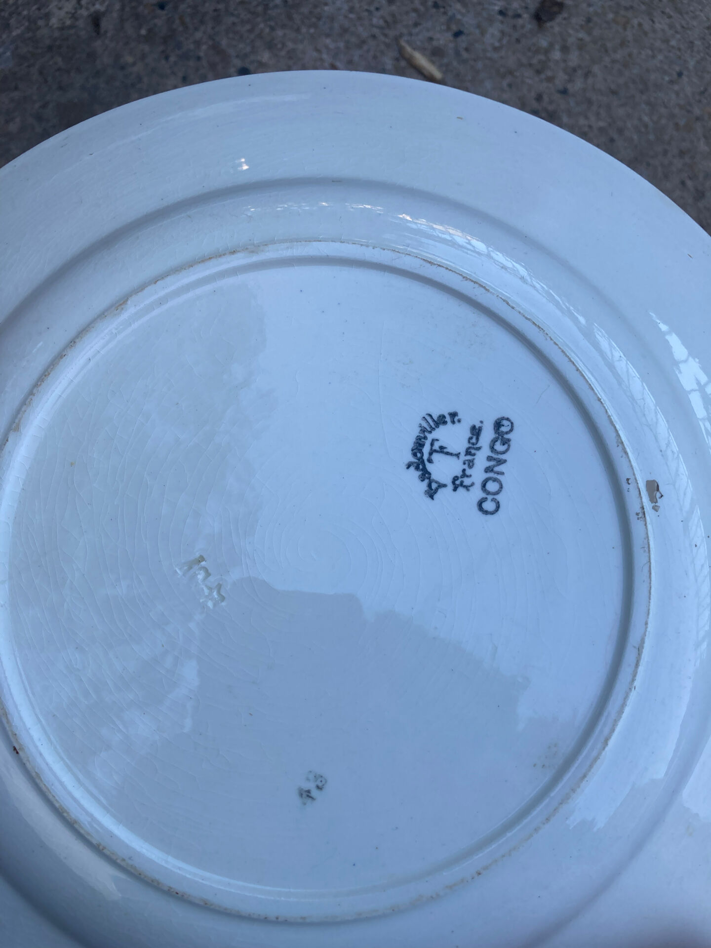 Assiettes de service Badonviller Congo