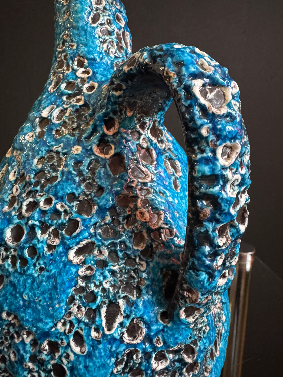 Ceramic cruche foam Vallauris 1960s