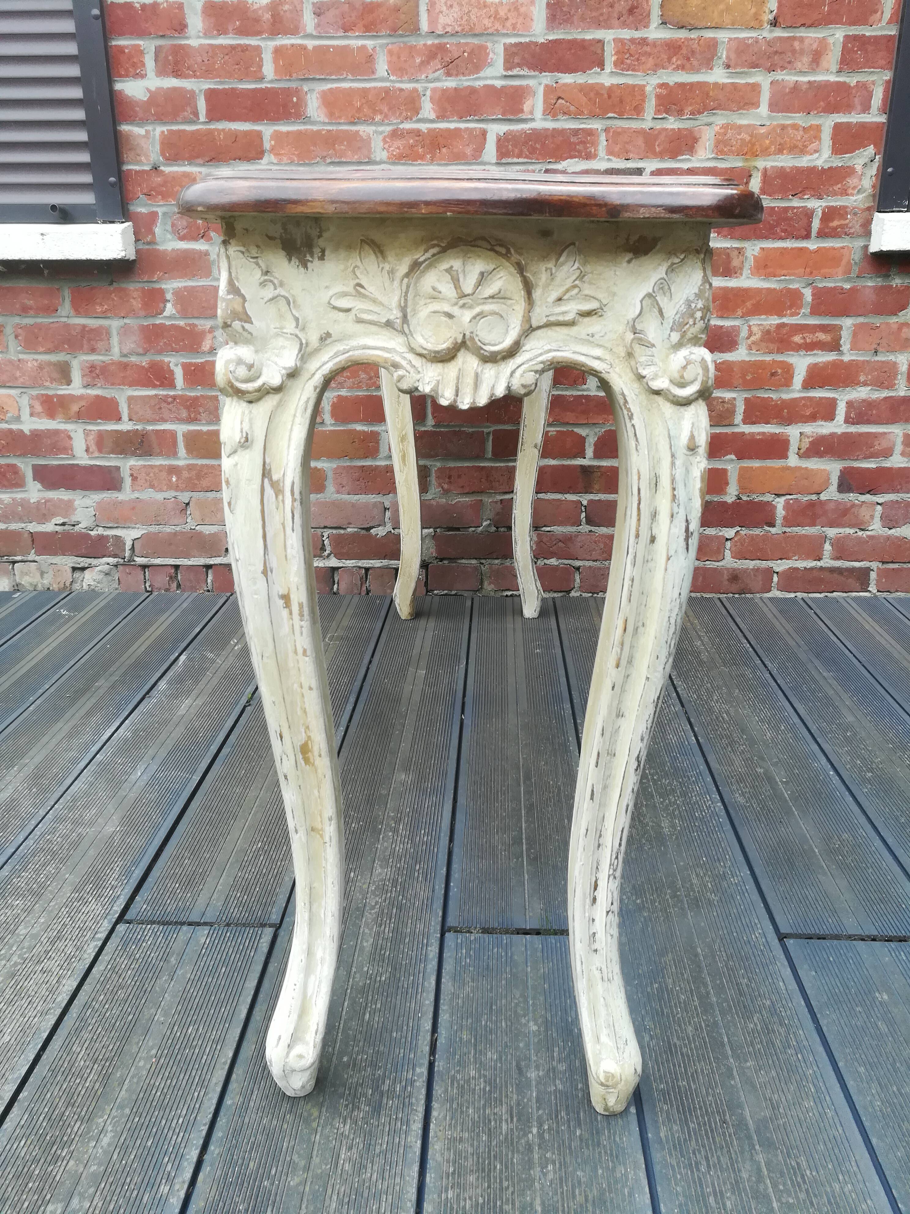 Louis XV style console patinated