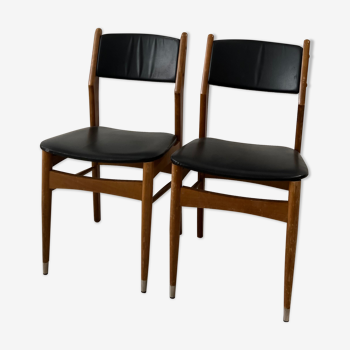 Scandinavian chair wood and imitation black