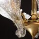 Elegant Murano Candlestick Iridescent Leaves