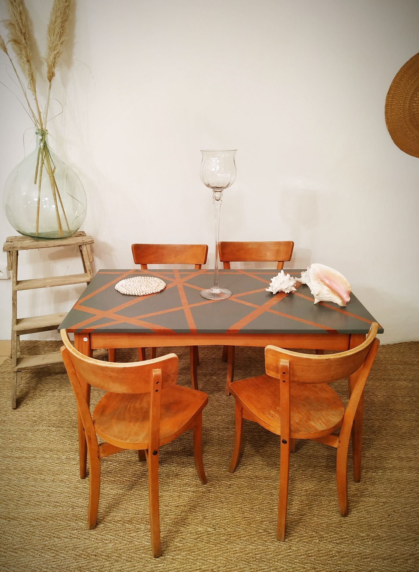 Old wooden stepladder