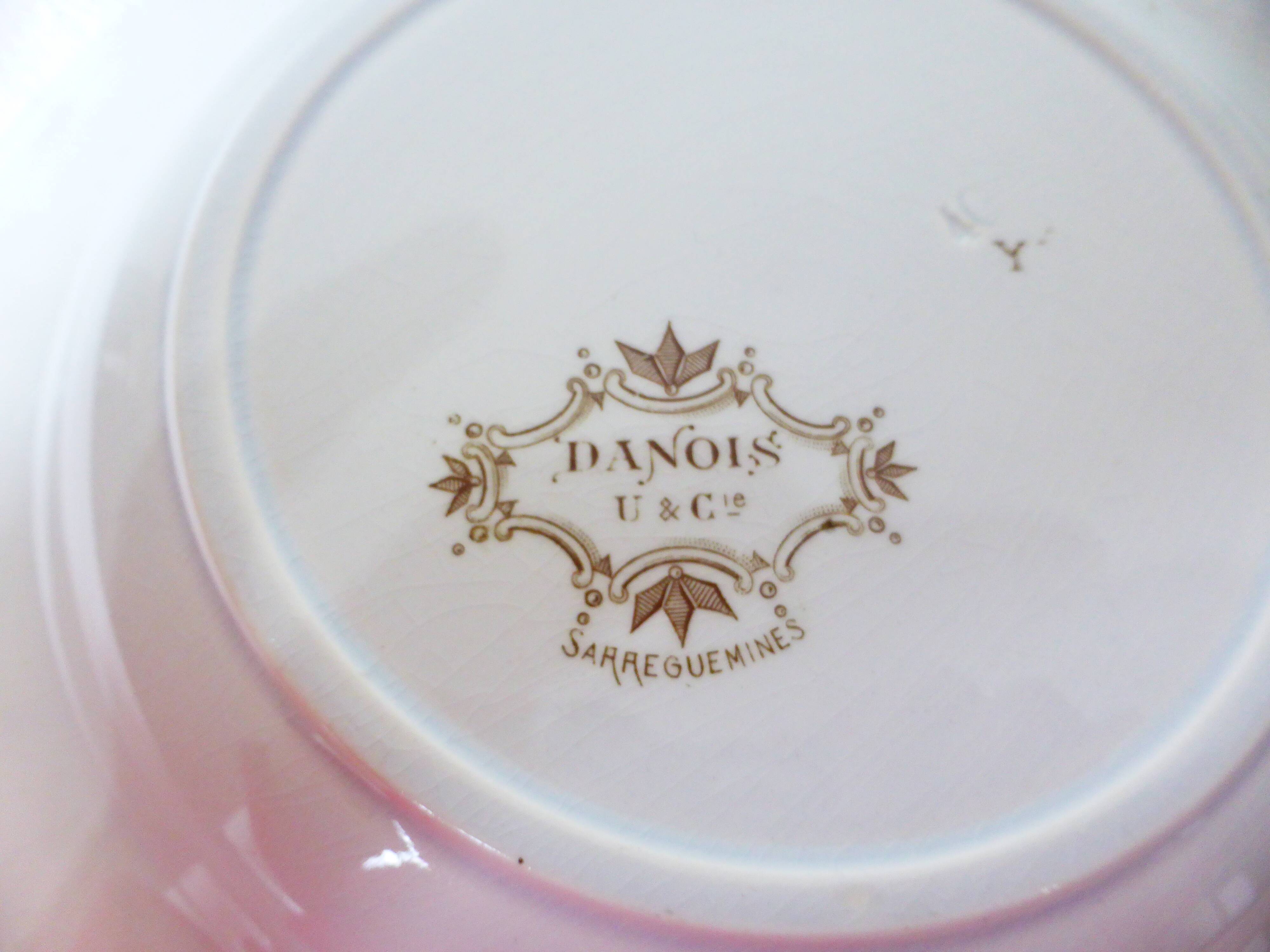 Set of 4 vintage deep plates from Sarreguemines, Danish model 210429.