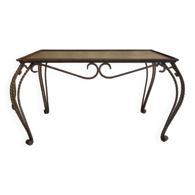 Table basse / table d'appoint en fer forgé vintage