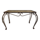 Table basse / table d'appoint en fer forgé vintage