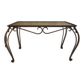 Vintage wrought iron coffee table / side table