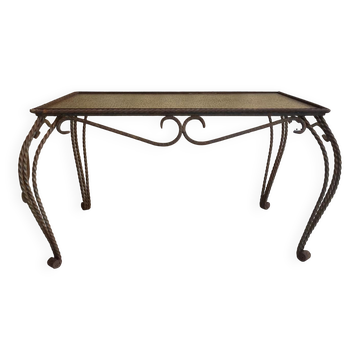 Table basse / table d'appoint en fer forgé vintage