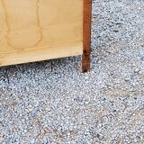 Vintage oak chest of drawers from the 50s with 4 drawers and compass feet