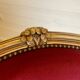 Vintage Louis XV style bergère / cabriolet armchair – Carved wood velvet