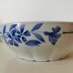 Salad bowl, porcelain bowl Creil et Montereau blue flower