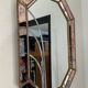 Vintage mirror with brass and wood parcloses