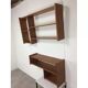 Suite of asymmetrical Scandinavian wall shelves 60s