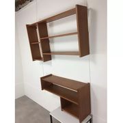 Suite of asymmetrical Scandinavian wall shelves 60s