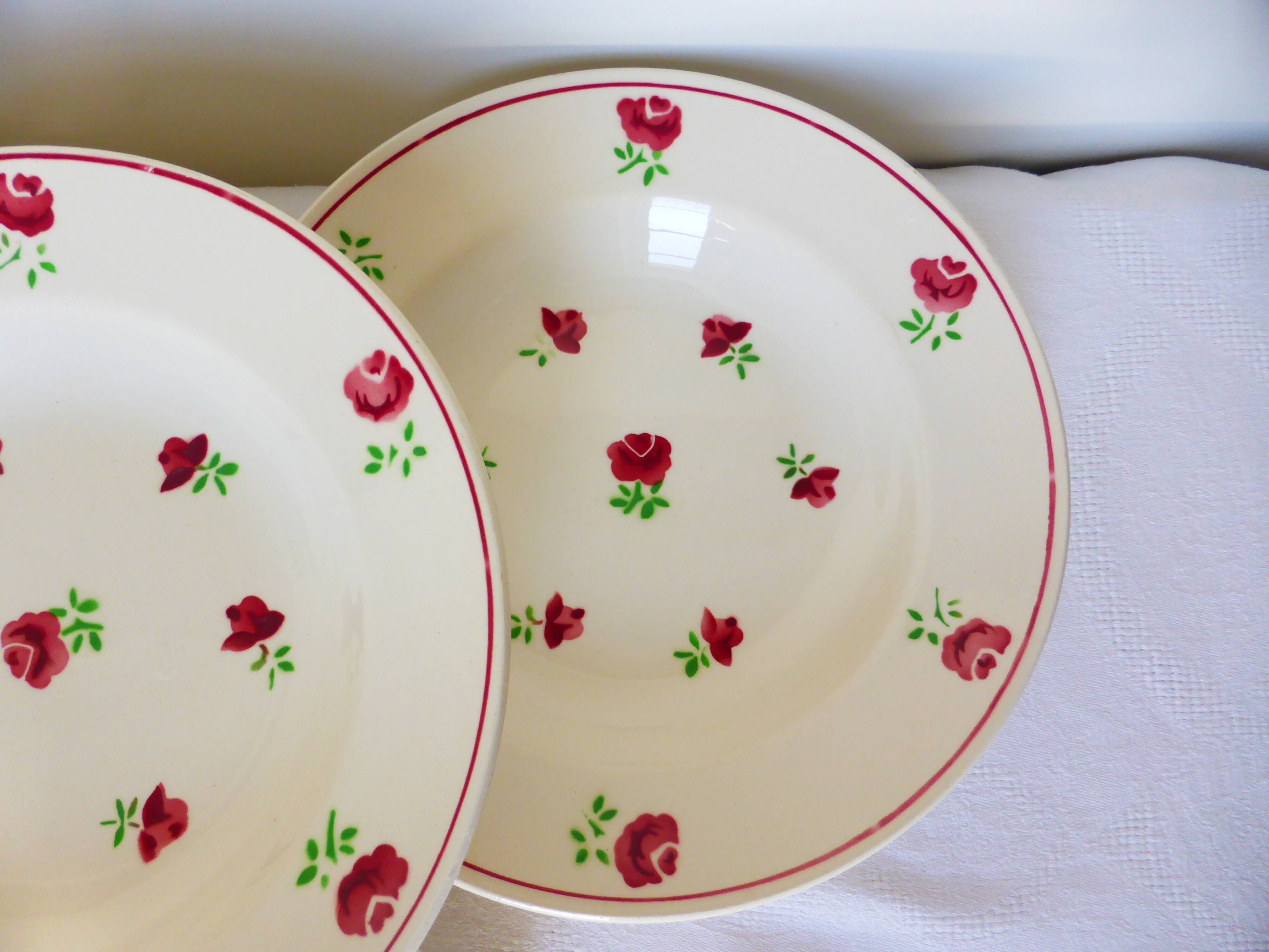 4 Badonviller soup plates 210748