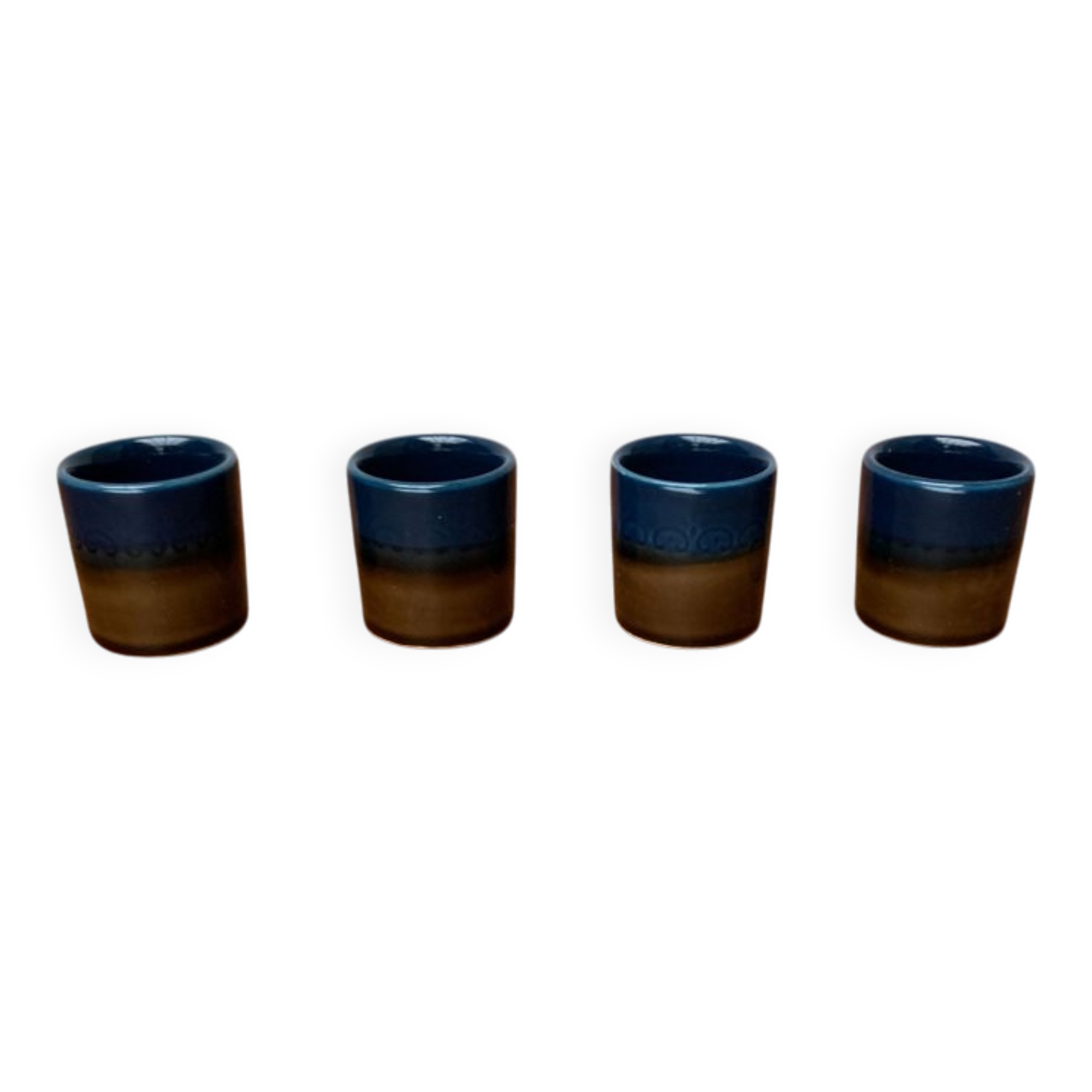 Verres à shots Brotzeit Studio Line allemands vintage en céramique de Rosenthal, lot de 4