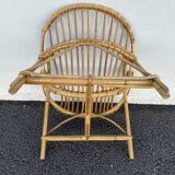 Armchair child wicker shell 70s