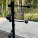 Vintage industrial coat rack in black steel