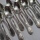 12 Small Silver Metal Spoons SOH