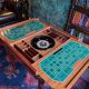 Mid-Century Italian Marquetry Multi-Game Table in Walnut & Mahogany, c. 196