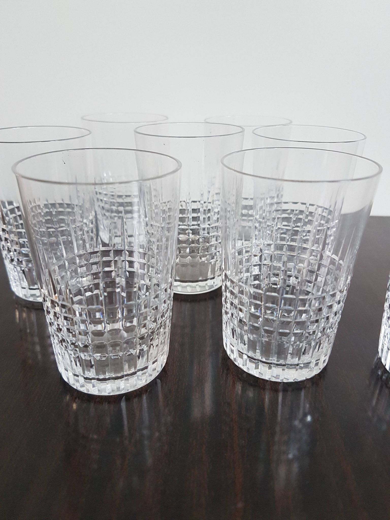 8 glasses whiskey (or glasses), Baccarat Crystal, model Nancy