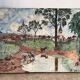 Countryside scene with horses, signed
