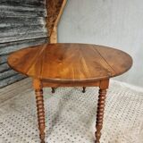 Antique round table drop-leaf table 125 cm walnut