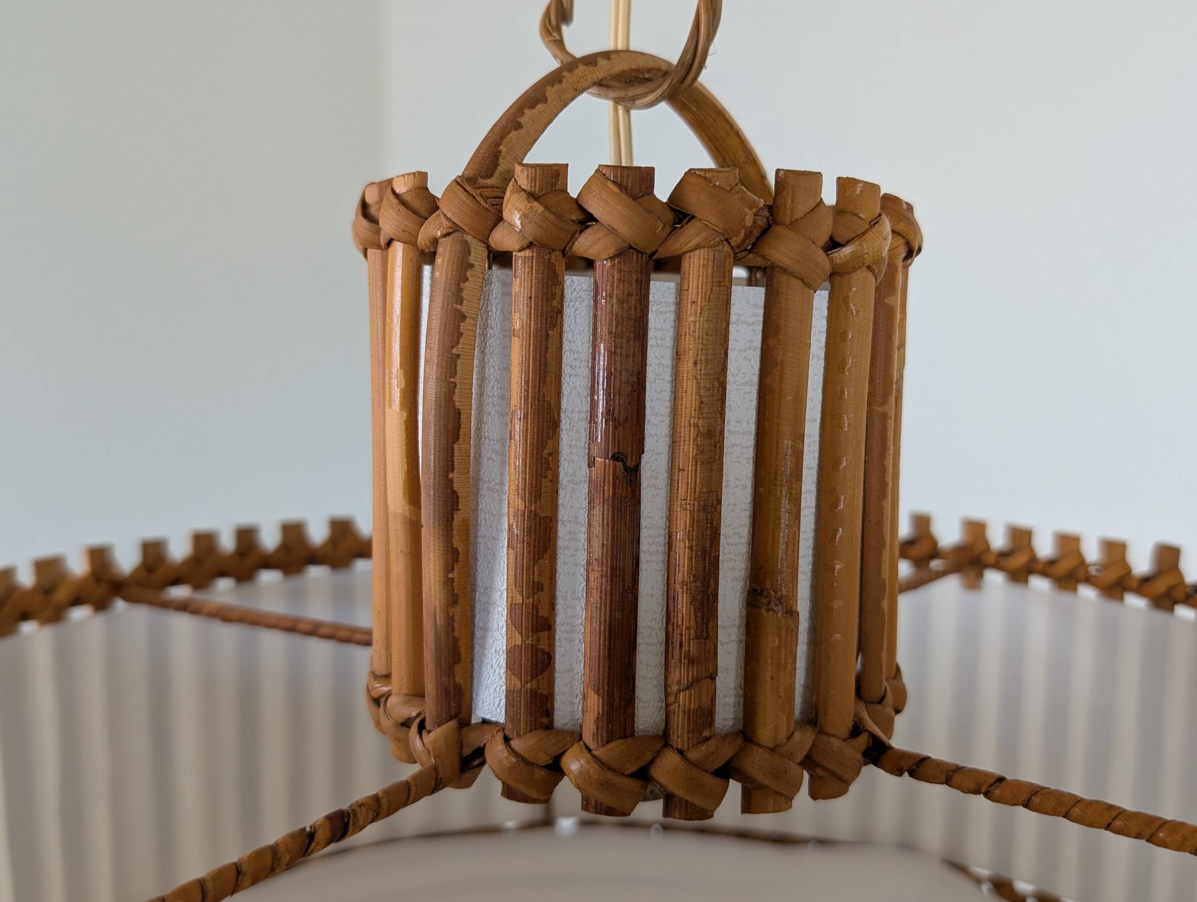 Rattan pendant light 60'
