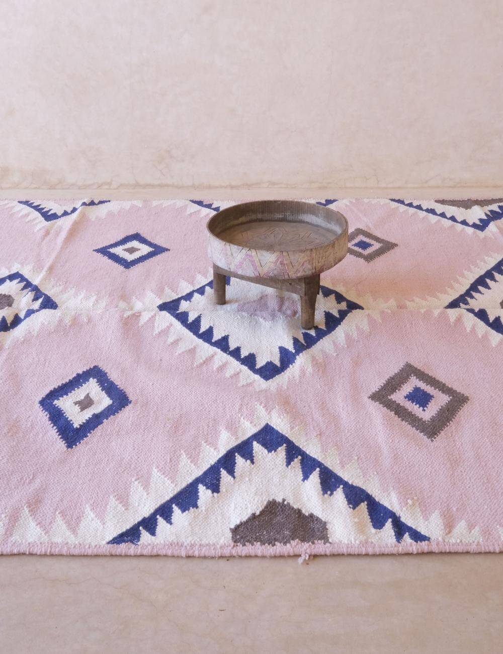 Pink Kilim Rug - 308 x 209 cm