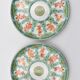 2 cups Christofle Oceana Green Ginkgo porcelain